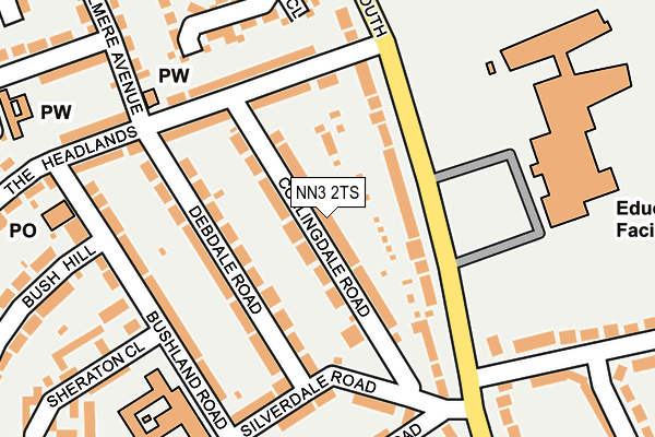 NN3 2TS map - OS OpenMap – Local (Ordnance Survey)