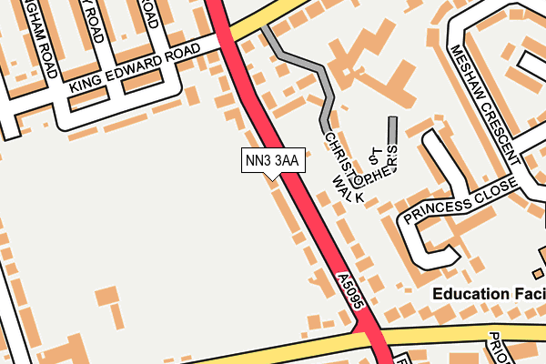 NN3 3AA map - OS OpenMap – Local (Ordnance Survey)