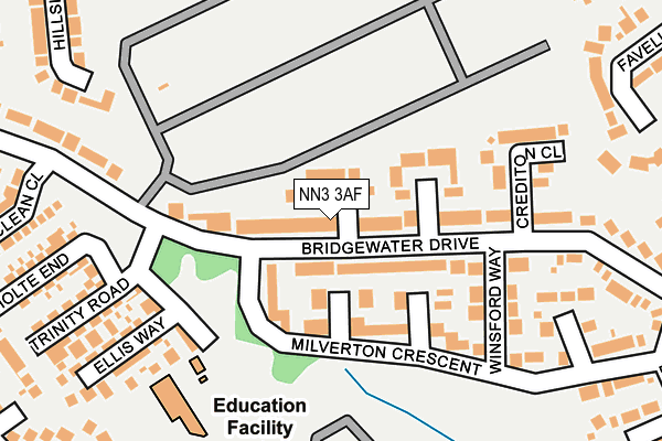 NN3 3AF map - OS OpenMap – Local (Ordnance Survey)