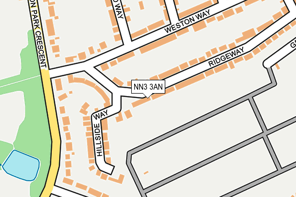 NN3 3AN map - OS OpenMap – Local (Ordnance Survey)