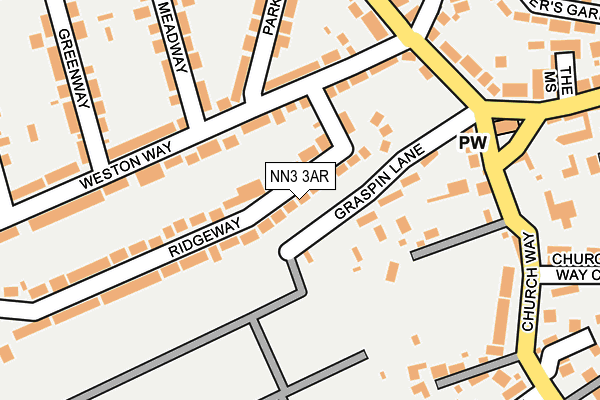 NN3 3AR map - OS OpenMap – Local (Ordnance Survey)