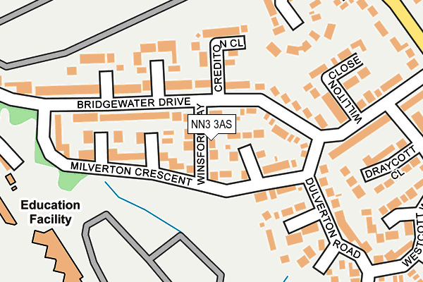 NN3 3AS map - OS OpenMap – Local (Ordnance Survey)