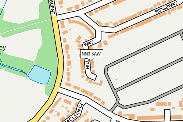 NN3 3AW map - OS OpenMap – Local (Ordnance Survey)