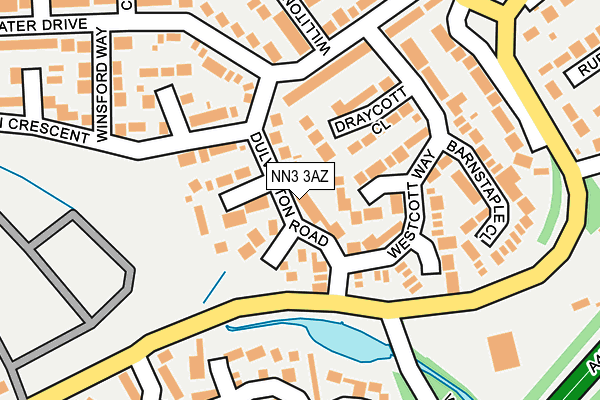 NN3 3AZ map - OS OpenMap – Local (Ordnance Survey)