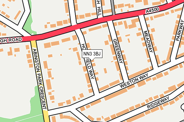 NN3 3BJ map - OS OpenMap – Local (Ordnance Survey)