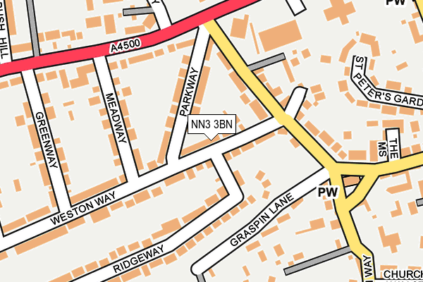 NN3 3BN map - OS OpenMap – Local (Ordnance Survey)