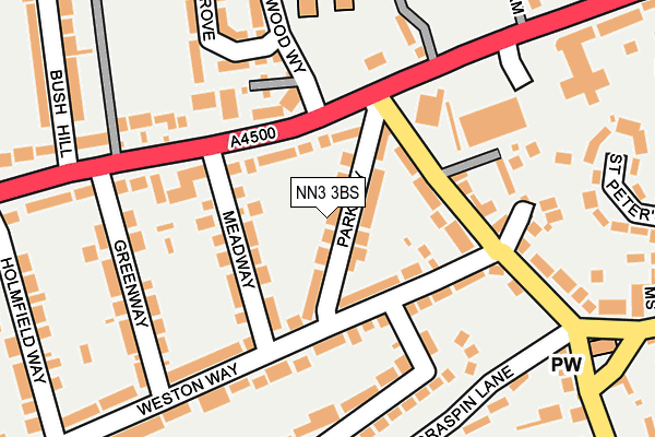 NN3 3BS map - OS OpenMap – Local (Ordnance Survey)