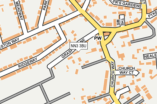 NN3 3BU map - OS OpenMap – Local (Ordnance Survey)