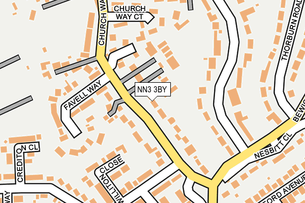 NN3 3BY map - OS OpenMap – Local (Ordnance Survey)