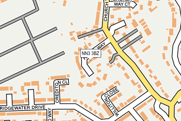 NN3 3BZ map - OS OpenMap – Local (Ordnance Survey)