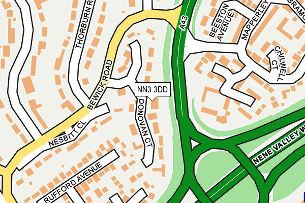 NN3 3DD map - OS OpenMap – Local (Ordnance Survey)