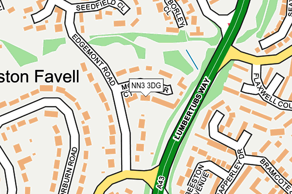 NN3 3DG map - OS OpenMap – Local (Ordnance Survey)