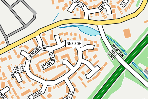 NN3 3DH map - OS OpenMap – Local (Ordnance Survey)