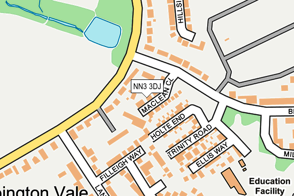NN3 3DJ map - OS OpenMap – Local (Ordnance Survey)