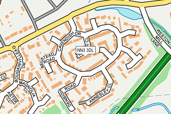 NN3 3DL map - OS OpenMap – Local (Ordnance Survey)