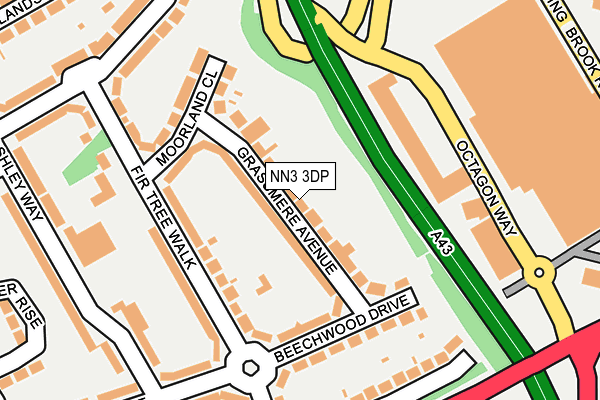 NN3 3DP map - OS OpenMap – Local (Ordnance Survey)
