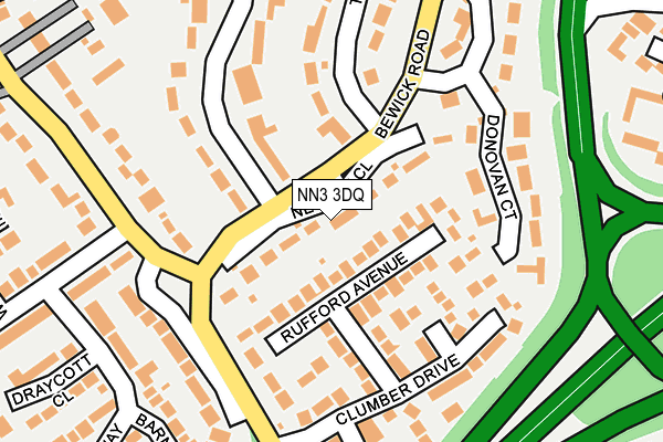 NN3 3DQ map - OS OpenMap – Local (Ordnance Survey)