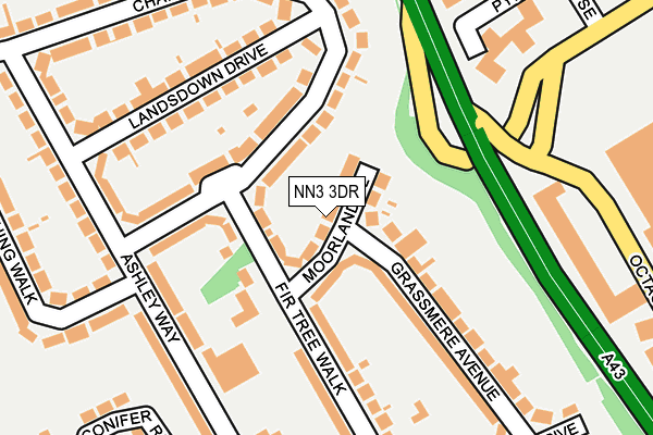 NN3 3DR map - OS OpenMap – Local (Ordnance Survey)