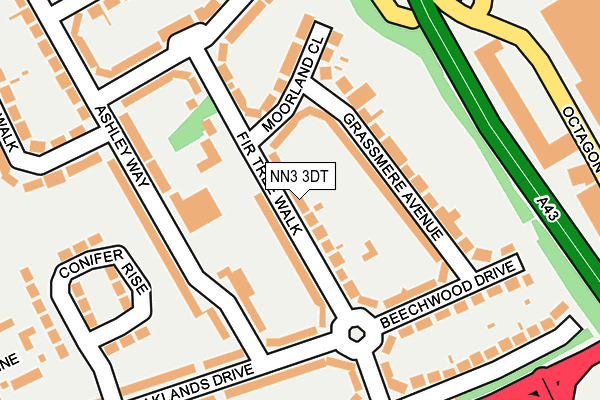 NN3 3DT map - OS OpenMap – Local (Ordnance Survey)