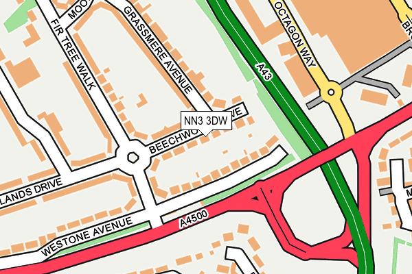 NN3 3DW map - OS OpenMap – Local (Ordnance Survey)