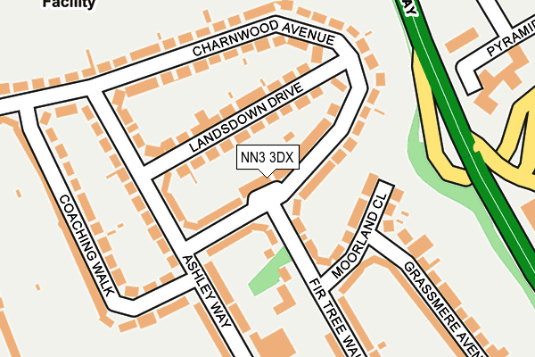 NN3 3DX map - OS OpenMap – Local (Ordnance Survey)