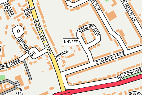 NN3 3EF map - OS OpenMap – Local (Ordnance Survey)
