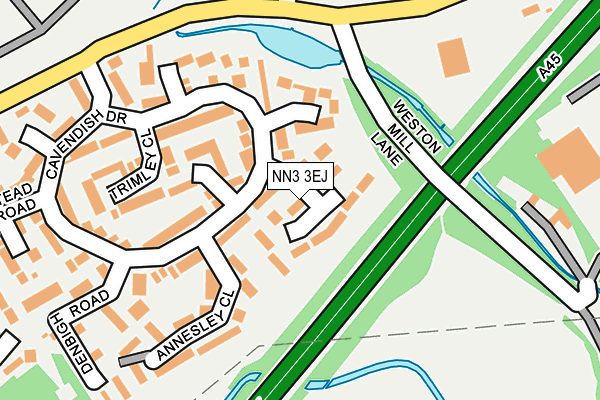 NN3 3EJ map - OS OpenMap – Local (Ordnance Survey)