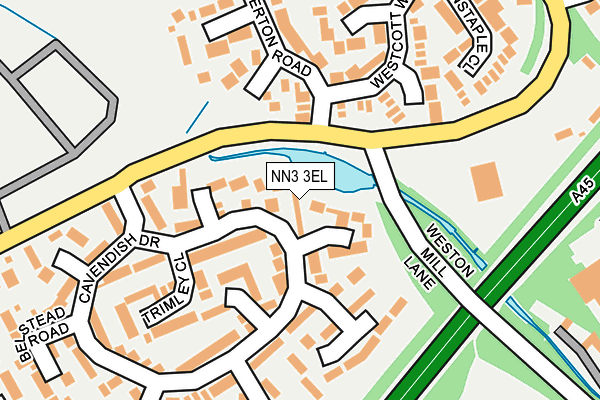NN3 3EL map - OS OpenMap – Local (Ordnance Survey)