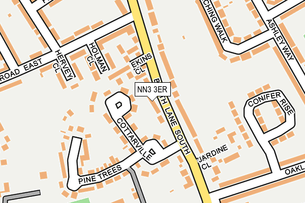 NN3 3ER map - OS OpenMap – Local (Ordnance Survey)