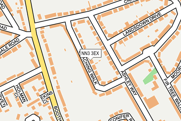 NN3 3EX map - OS OpenMap – Local (Ordnance Survey)