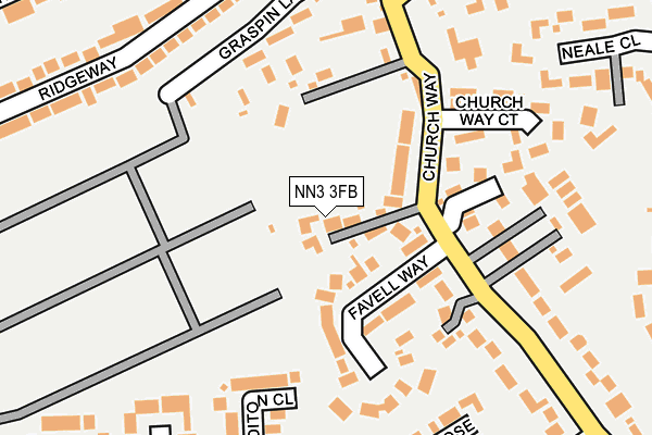 NN3 3FB map - OS OpenMap – Local (Ordnance Survey)
