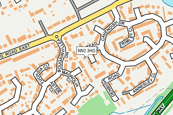 NN3 3HG map - OS OpenMap – Local (Ordnance Survey)