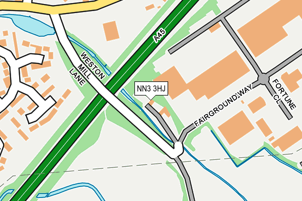 NN3 3HJ map - OS OpenMap – Local (Ordnance Survey)