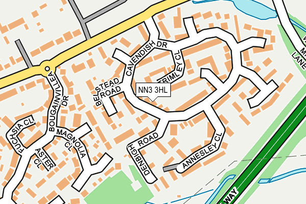 NN3 3HL map - OS OpenMap – Local (Ordnance Survey)