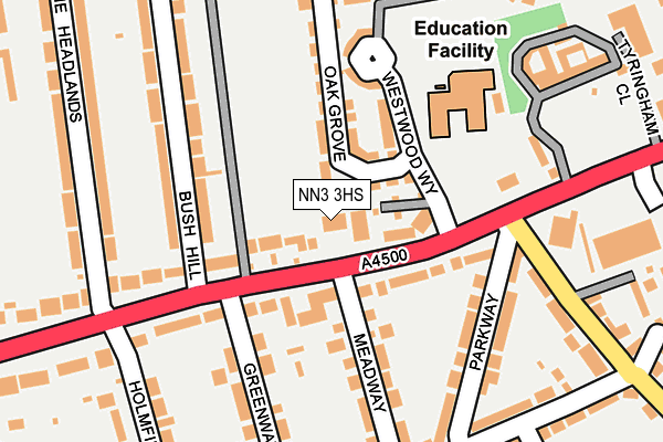 NN3 3HS map - OS OpenMap – Local (Ordnance Survey)