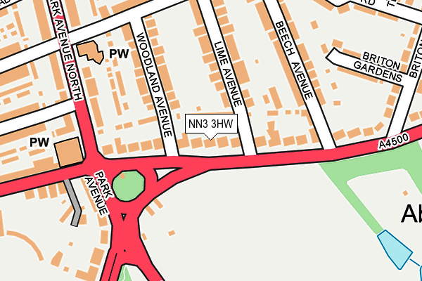 NN3 3HW map - OS OpenMap – Local (Ordnance Survey)