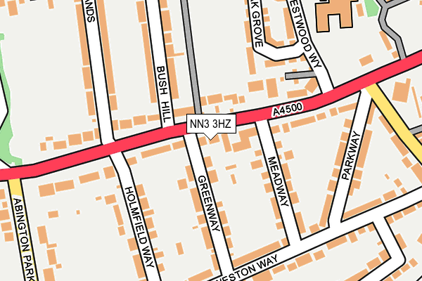 NN3 3HZ map - OS OpenMap – Local (Ordnance Survey)