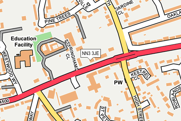 NN3 3JE map - OS OpenMap – Local (Ordnance Survey)