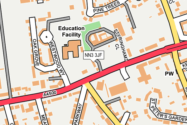 NN3 3JF map - OS OpenMap – Local (Ordnance Survey)