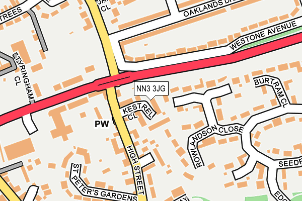 NN3 3JG map - OS OpenMap – Local (Ordnance Survey)
