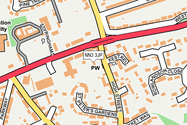 NN3 3JP map - OS OpenMap – Local (Ordnance Survey)