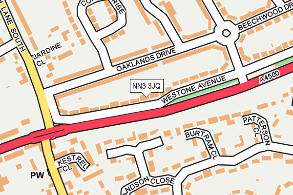 NN3 3JQ map - OS OpenMap – Local (Ordnance Survey)