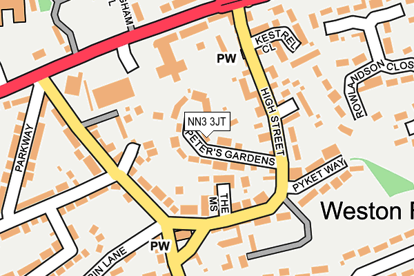 NN3 3JT map - OS OpenMap – Local (Ordnance Survey)