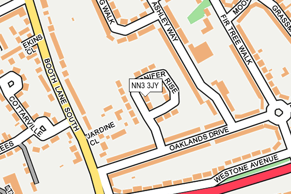 NN3 3JY map - OS OpenMap – Local (Ordnance Survey)