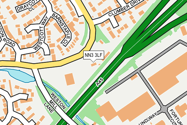 NN3 3LF map - OS OpenMap – Local (Ordnance Survey)