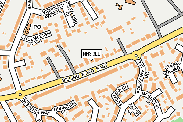 NN3 3LL map - OS OpenMap – Local (Ordnance Survey)