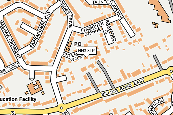 NN3 3LP map - OS OpenMap – Local (Ordnance Survey)