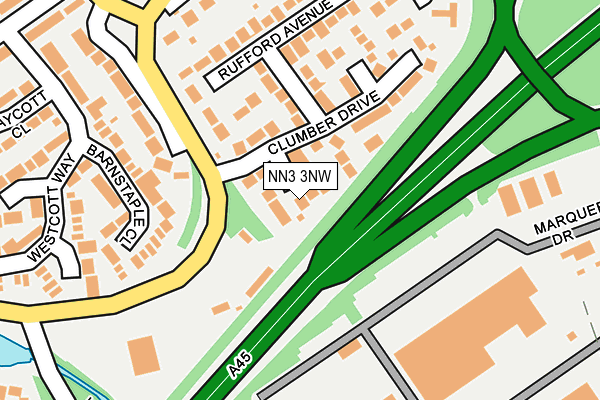 NN3 3NW map - OS OpenMap – Local (Ordnance Survey)