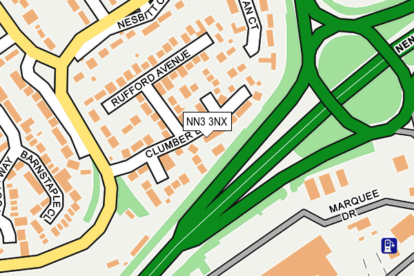 NN3 3NX map - OS OpenMap – Local (Ordnance Survey)