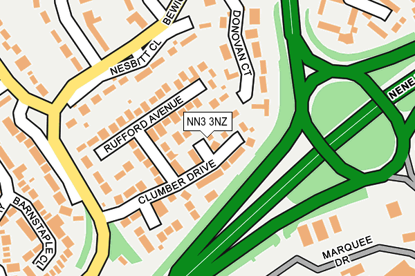 NN3 3NZ map - OS OpenMap – Local (Ordnance Survey)